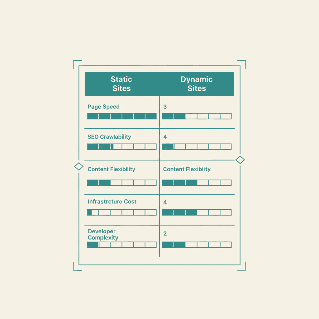 Infographic for Dynamic vs Static Websites: Which Is Better for SEO?