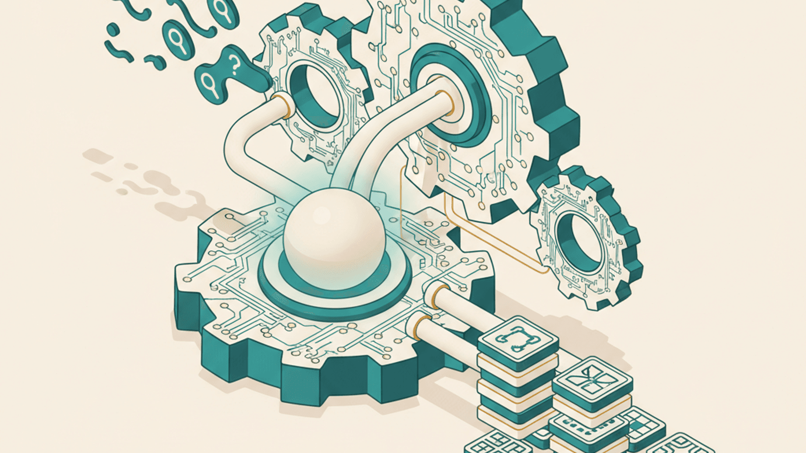 Isometric illustration for google ai search article