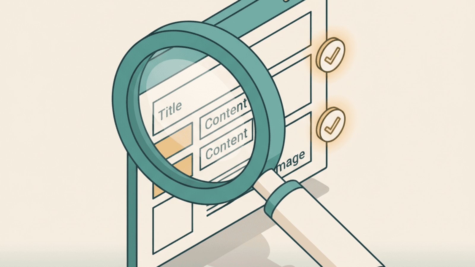 Isometric illustration for on page seo audit article