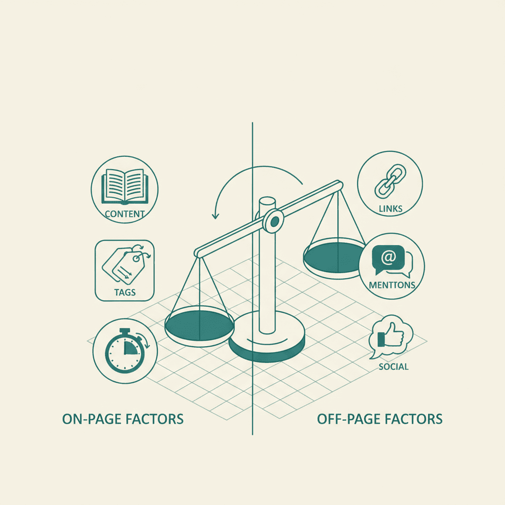 Infographic for on page vs off page seo article