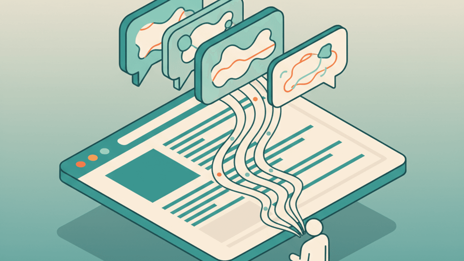 Isometric illustration for zero click search article