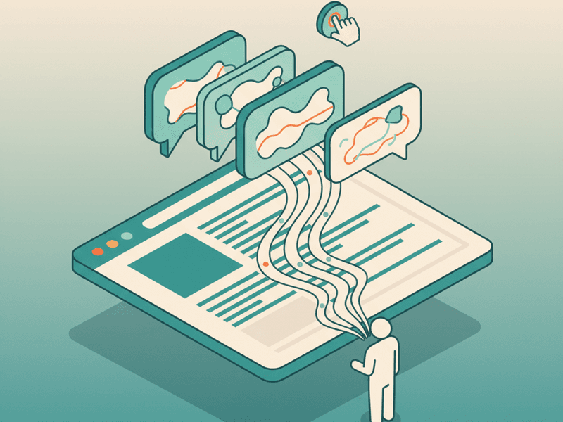 Isometric illustration for zero click search article